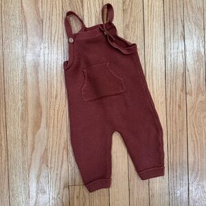 Rust Color Knit Overalls